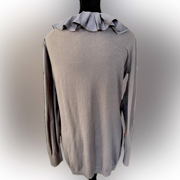 LOFT Ruffle Front Cardigan - Size Large - Picture 2 of 6